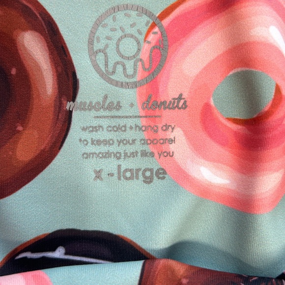 Muscles and Donuts Dusty Blue High Rise Leggings w/Pockets | Size XL - Picture 9 of 10